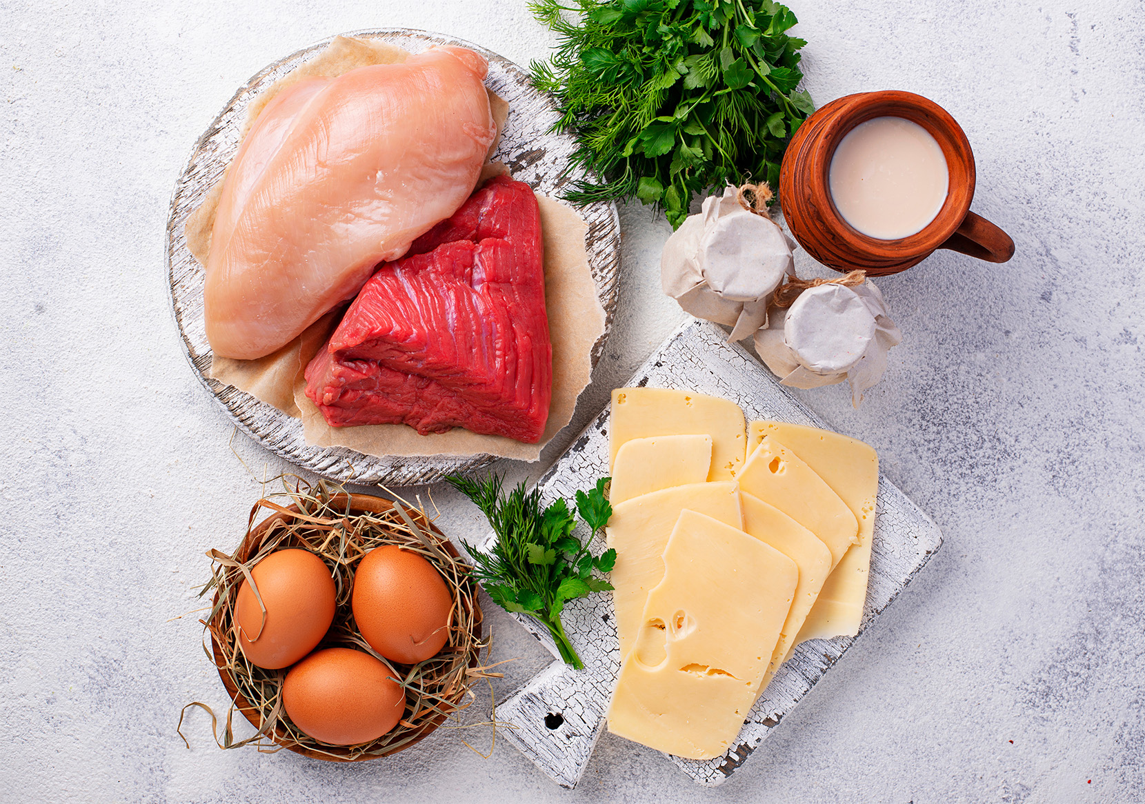 zdroje vitamínu K2 - mäso, vajcia